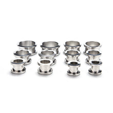 12Pcs Surgical Stainless Steel Screw-Fix Flesh Tunnels Ear Plugs 316L Ear Exp ers SM6