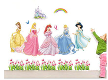 140x100cm (55"x340") ABC1018 Princess Wall Stickers for Kids Rooms Home Decoration DIY Adesivo de Parede Bedroom Bathroom Mural SM6