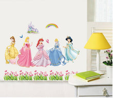 140x100cm (55"x340") ABC1018 Princess Wall Stickers for Kids Rooms Home Decoration DIY Adesivo de Parede Bedroom Bathroom Mural SM6