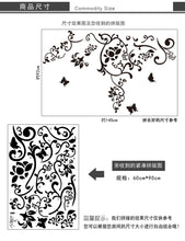 145*92CM Classical black flower vine home decoration wall decal ZY9106 decorative adesivo de parede removable pvc wall sticker SM6