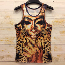 15 Styles New Men 3D Animals Pharaoh Print T-shirt Tee Blouse Tops Leasure Waistcoat Vest Size M L XLSM6