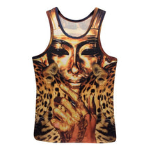 15 Styles New Men 3D Animals Pharaoh Print T-shirt Tee Blouse Tops Leasure Waistcoat Vest Size M L XLSM6