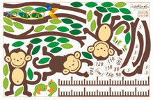 150cm Cartoon tree Monky children baby height growth chart measure wall stickers for kids room nursery decal birthday gift SM6