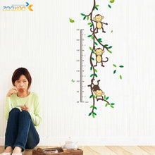 150cm Cartoon tree Monky children baby height growth chart measure wall stickers for kids room nursery decal birthday gift SM6