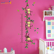 150cm Cartoon tree Monky children baby height growth chart measure wall stickers for kids room nursery decal birthday gift SM6