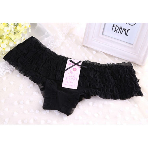 16 Colors Women Rainbow Bowknot Boyshorts Sexy Dot Underwear Women Lace Ruffles Sheer Panties Butt Lifter Briefs PY3 SM6