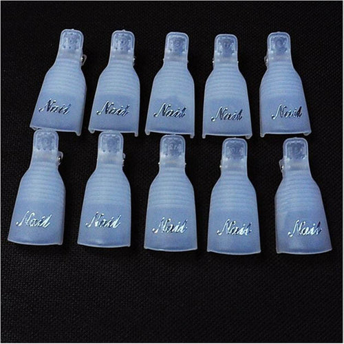 10pcss Remover Gel Polish Nail Art Soakers Remover Soak Off Cap Clip Tools UV Nail Degreaser Polish Wrap Tool Nails SM6