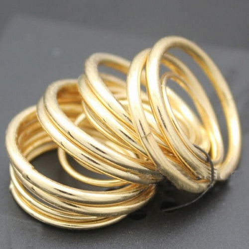 16pc Stylish Punk Stackable Plain B  Above Knuckle Midi Finger Ring  SM6