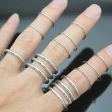 16pc Stylish Punk Stackable Plain B  Above Knuckle Midi Finger Ring  SM6