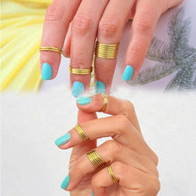 16pc Stylish Punk Stackable Plain B  Above Knuckle Midi Finger Ring  SM6