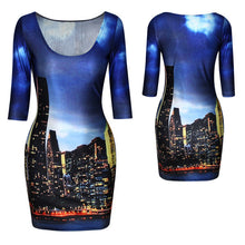 18 Colors Women Sexy Slim Dress Fit 3D Animal Print Space Galaxy Bodycon Mini Dresses  SM6