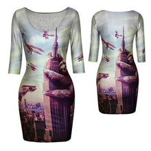 18 Colors Women Sexy Slim Dress Fit 3D Animal Print Space Galaxy Bodycon Mini Dresses  SM6