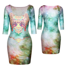 18 Colors Women Sexy Slim Dress Fit 3D Animal Print Space Galaxy Bodycon Mini Dresses  SM6