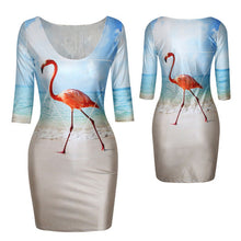 18 Colors Women Sexy Slim Dress Fit 3D Animal Print Space Galaxy Bodycon Mini Dresses  SM6