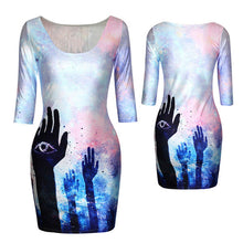 18 Colors Women Sexy Slim Dress Fit 3D Animal Print Space Galaxy Bodycon Mini Dresses  SM6