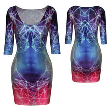 18 Colors Women Sexy Slim Dress Fit 3D Animal Print Space Galaxy Bodycon Mini Dresses  SM6