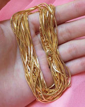 18K Gold Plated Chain Necklace For Men Women Snake Chain 18-26 inch DIY Long Chain SM6