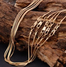 18K Gold Plated Chain Necklace For Men Women Snake Chain 18-26 inch DIY Long Chain SM6