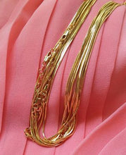 18K Gold Plated Chain Necklace For Men Women Snake Chain 18-26 inch DIY Long Chain SM6