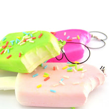 1P Squishy Bread Chocolate Sprinkles Popsicle Phone Straps Soft Scented Charms SM6