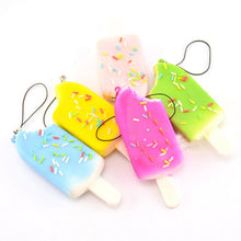 1P Squishy Bread Chocolate Sprinkles Popsicle Phone Straps Soft Scented Charms SM6