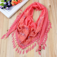 150*50CM7 Colors Tassel Scarf women Embroidered Flower Scarf Bib SM6
