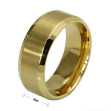 8MM Trendy Titanium Steel B  Brushed Wedding B s Stainless Steel Solid Ring Men Gold Silver Black Classic Ring SM6