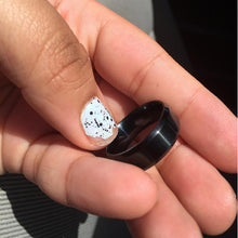 8MM Trendy Titanium Steel B  Brushed Wedding B s Stainless Steel Solid Ring Men Gold Silver Black Classic Ring SM6