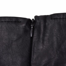 Asymmetric Short Faux Leather Skirt Black PU Leather Sheath Pencil Skirt Black Women Sexy High Waist Slim Bodycon Skirt SM6