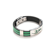 Chic Men Stainless Steel Silicone Metal Wristb  Bracelets Bangle Stylist Jewelry Gifts SM6