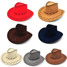 Cowboy Hat Suede Look Wild West Fancy Dress Men Ladies Cowgirl Hat SM6