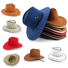 Cowboy Hat Suede Look Wild West Fancy Dress Men Ladies Cowgirl Hat SM6