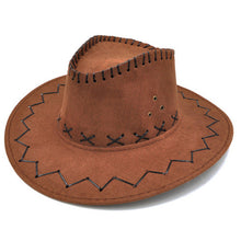 Cowboy Hat Suede Look Wild West Fancy Dress Men Ladies Cowgirl Hat SM6