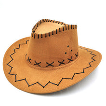 Cowboy Hat Suede Look Wild West Fancy Dress Men Ladies Cowgirl Hat SM6