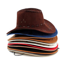 Cowboy Hat Suede Look Wild West Fancy Dress Men Ladies Cowgirl Hat SM6