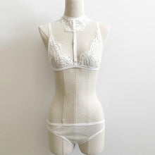 1PC Lace Crop Top + Pants Set Women Sexy Lingerie Lace Bralette Crop Tops Babydoll Women's Nightwear Basic camisoles #23 SM6