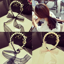 Design Simulated Pearl Wave B s Beautiful Lace Bows Hair B s Headb s for Girls Headwear Hair Accessories for Women SM6