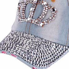Women Hip Hop Caps Casual Rhinestone Stud Bling Crown Baseball Cap Hat Gifts SM6