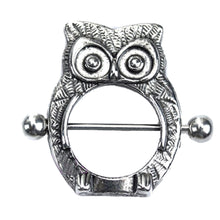 Owl Nipple Shield Bar Ring Body Jewellery Nipple Piercing SM6