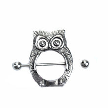 Owl Nipple Shield Bar Ring Body Jewellery Nipple Piercing SM6
