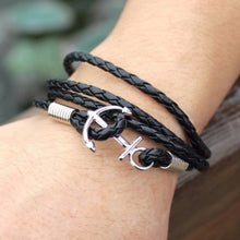 PU Leather Men Bracelet Jewelry Man Anchor Bracelet Wristb  Charm Braclet For Male Accessories H  Cuff SM6