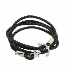 PU Leather Men Bracelet Jewelry Man Anchor Bracelet Wristb  Charm Braclet For Male Accessories H  Cuff SM6