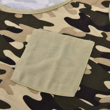 S-XXL Women Camouflage Tank Tops Lady Army Camo Sleeveless Vest Top Off Shoulder Camouflage T-Shirt Blouse with Pocket SM6