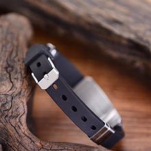 Womens Mens Cross Stainless Steel Silicone Buckle Bracelets Bangle Wristb  SM6