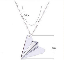 S Men Women One Direction B  Harry Styles Gold Paper Airplane Pendant Necklace Jewelry Chain Collares Choker Necklaces SM6