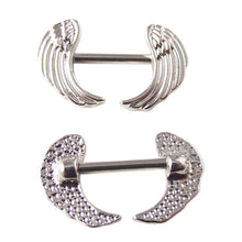 12G Surgical Steel Angle Wings Nipple Rings Barbell Body Piercing Jewelry for Women Men Nice Gifts  SM6