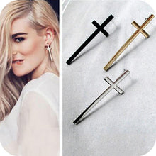 Cross Earrings Cross Stud Earrings Cross Ear Stud Women   Men Jewelry Silver Gold Black Colors SM6