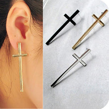 Cross Earrings Cross Stud Earrings Cross Ear Stud Women   Men Jewelry Silver Gold Black Colors SM6