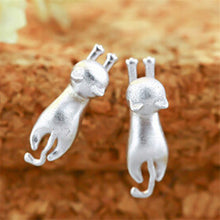 925 Sterling Silver Jewelry 925 Sterling Cat Silver Earrings For Women Statement Earrings SM6