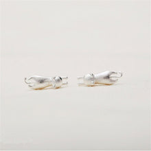 925 Sterling Silver Jewelry 925 Sterling Cat Silver Earrings For Women Statement Earrings SM6